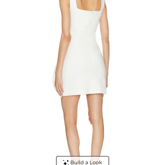 ELLIATT Rays Dress White Bow Square Neck Sleeveless Back Zip Party Date Sz L - Picture 3 of 14